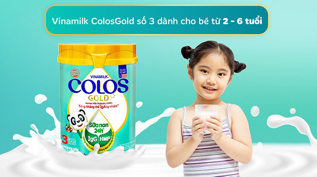 Độ tuổi - Sữa bột Vinamilk ColosGold số 3 800g (2 - 6 tuổi)