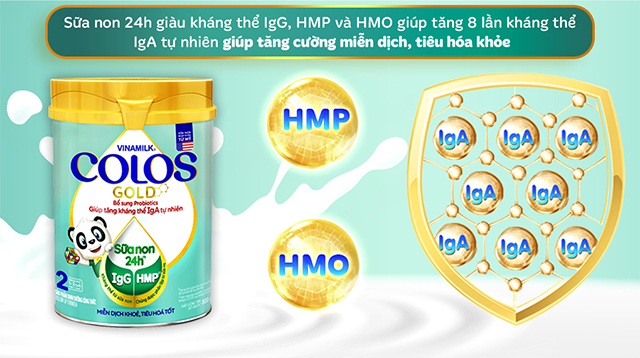 Sữa non 24h giàu kháng thể IgG, HMP và HMO giúp tăng cường hệ miễn dịch và phát triển hệ tiêu hóa