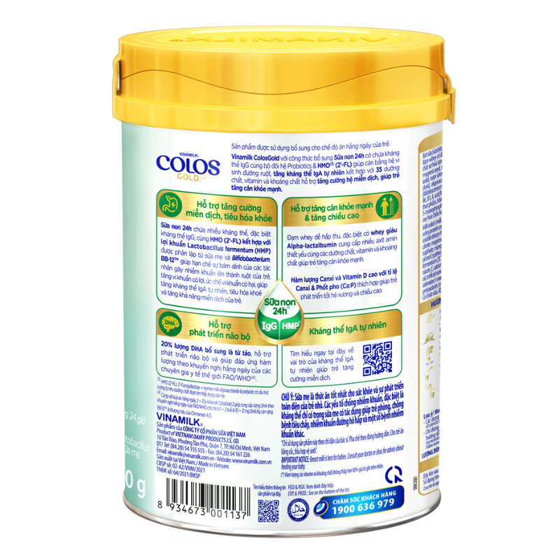 Sữa bột Vinamilk ColosGold số 2 (sữa non) 350g (1 - 2 tuổi) 7