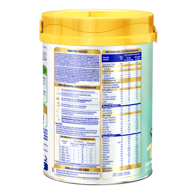 Sữa bột Vinamilk ColosGold số 1 350g (0 - 12 tháng) 8