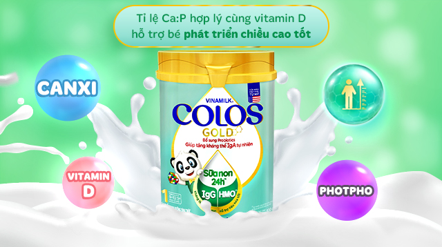 Sữa bột Vinamilk ColosGold số 1 - Tăng chiều cao