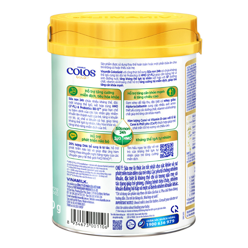 Sữa bột Vinamilk ColosGold số 1 350g (0 - 12 tháng) 2