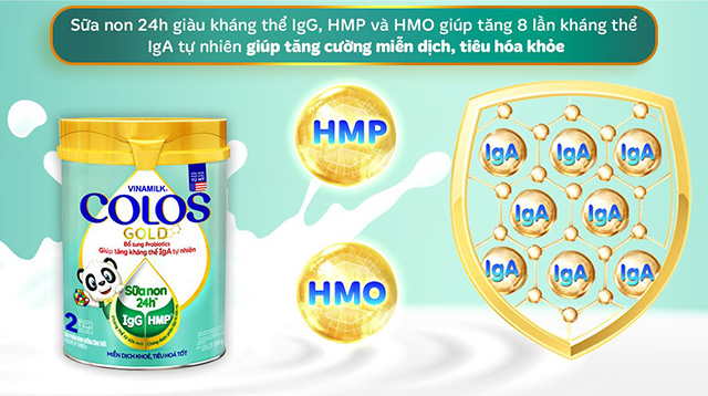 Miễn dịch - Sữa bột Vinamilk ColosGold số 2 350g (12 - 24 tháng)