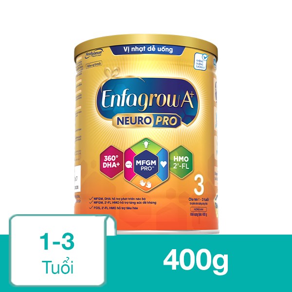 Sữa Bột Enfagrow A+ Neuropro Số 3 400G (1 - 3 Tuổi)