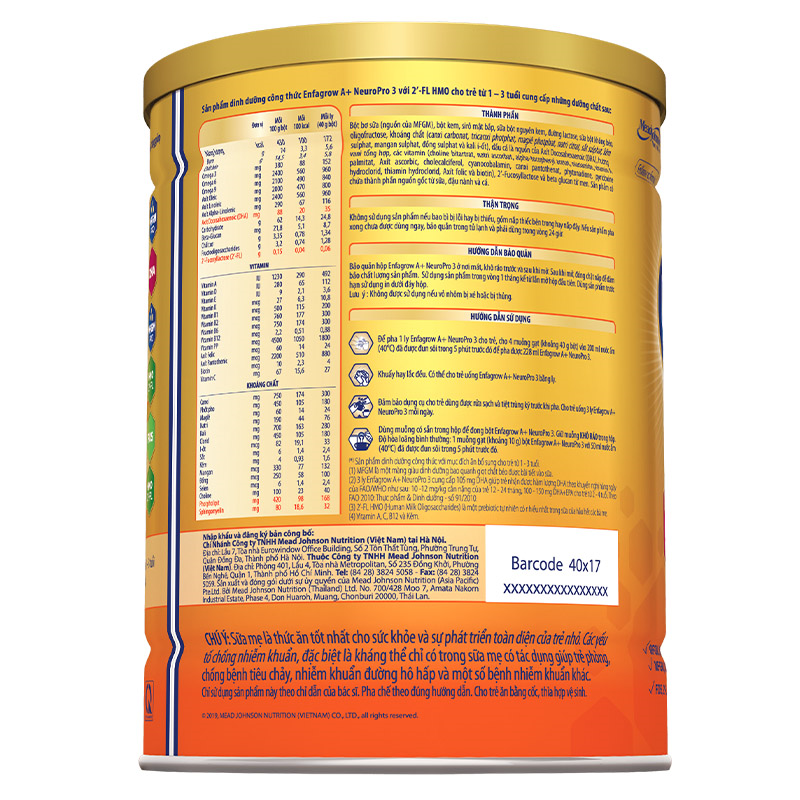 Sữa bột Enfagrow A+ Neuropro số 3 400g (1 - 3 tuổi) 12