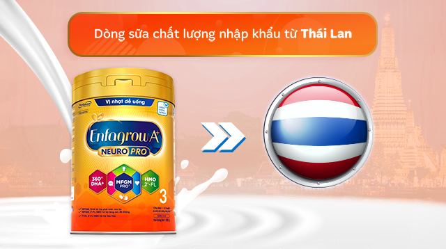Sản phẩm sữa bột Enfamil được sản xuất tại Thái Lan Sản phẩm sữa bột Enfamil được sản xuất tại Thái Lan