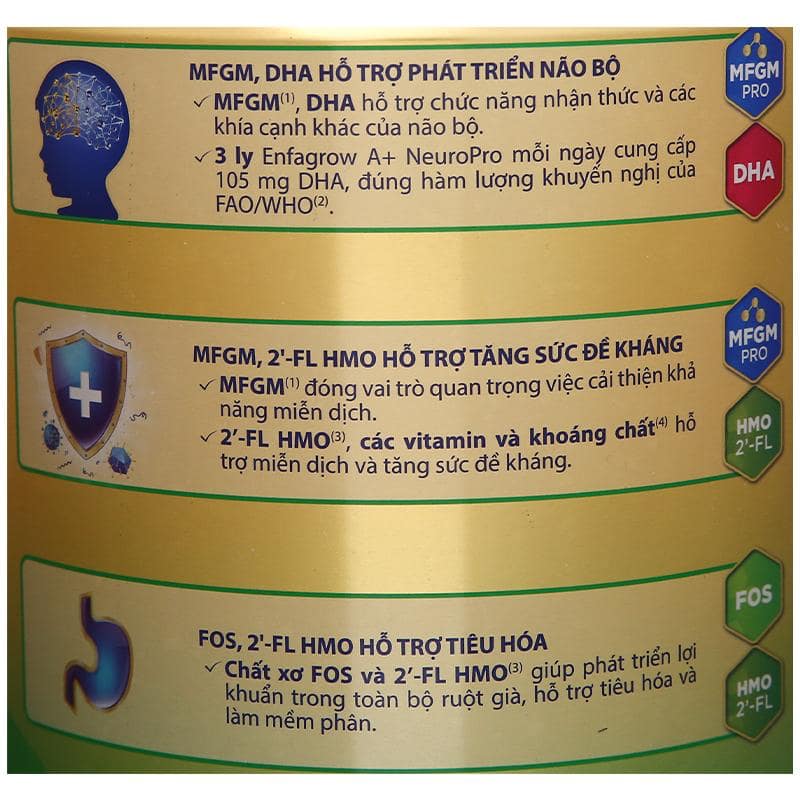 Sữa bột Enfagrow A+ Neuropro số 4 vị nhạt dễ uống 1.7 kg (2 - 6 tuổi) 6