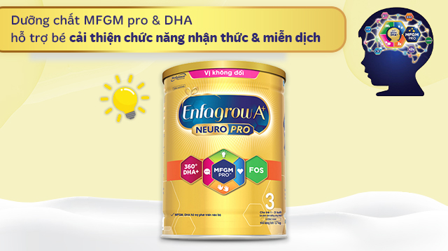 Sữa bột Enfagrow A+ Neuropro số 3 1.7 kg (1 - 3 tuổi) - Nhận thức và miễn dịch