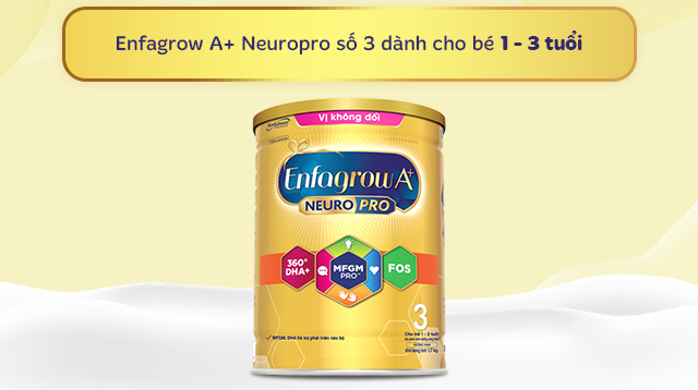 Sữa bột Enfagrow A+ Neuropro số 3 1.7 kg (1 - 3 tuổi) - Độ tuổi