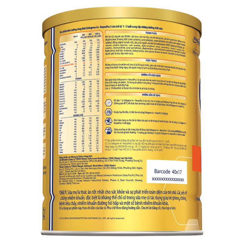 Sữa bột Enfagrow A+ Neuropro số 3 vị không đổi 1.7 kg (1 - 3 tuổi) 5