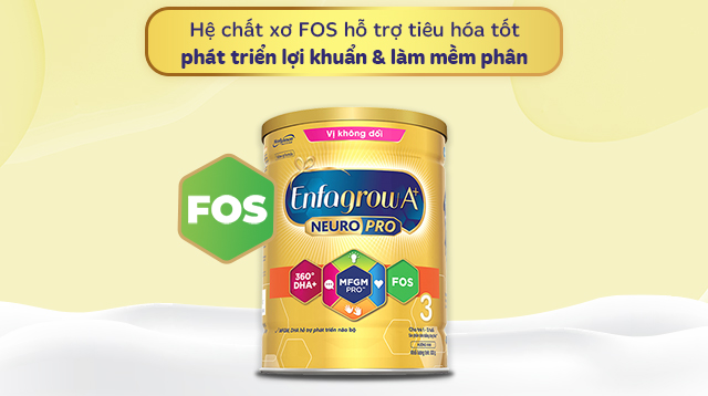 Sữa bột Enfagrow A+ Neuropro số 3 830g (1 - 3 tuổi) - Tiêu hóa