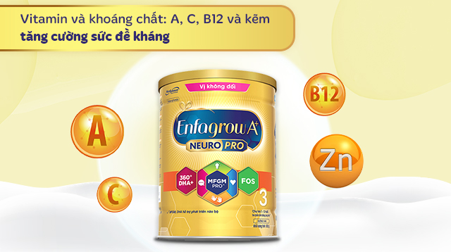 Sữa bột Enfagrow A+ Neuropro số 3 830g (1 - 3 tuổi) - Đề kháng