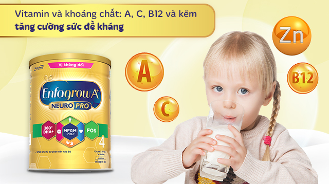 Sữa bột Enfagrow A+ Neuropro số 4 830g (2 - 6 tuổi) - Đề kháng Sữa bột Enfagrow A+ Neuropro số 4 830g (2 - 6 tuổi) - Đề kháng