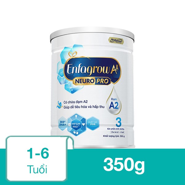 Sữa Bột Enfagrow A2 Neuropro Số 3 (Đạm Quý A2) 350G (1 - 6 Tuổi)