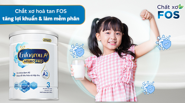 Tăng lợi khuẩn - Sữa bột Enfagrow A2 Neuropro số 3 800g (1 - 6 tuổi)
