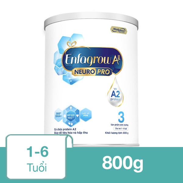 Sữa bột Enfagrow A2 Neuropro số 3 800g (1 – 6 tuổi)