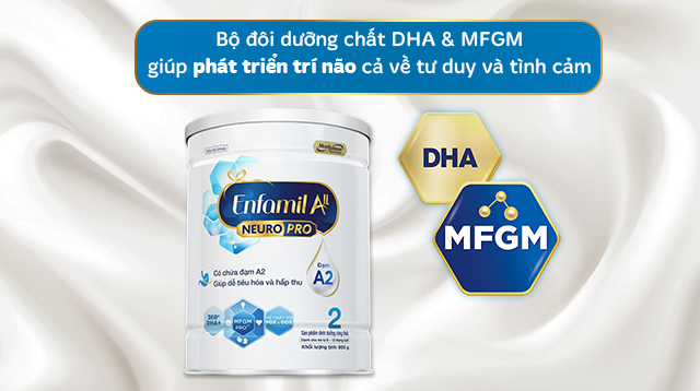 Phát triển trí não - Sữa bột Enfamil A2 Neuropro Follow Up Formula số 2 800g (6 - 12 tháng)