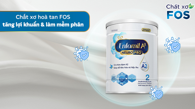 Tăng lợi khuẩn - Sữa bột Enfamil A2 Neuropro Follow Up Formula số 2 800g (6 - 12 tháng)