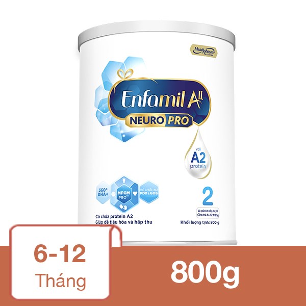 Sữa bột Enfamil A2 Neuropro Follow Up Formula số 2 800g (6 – 12 tháng)