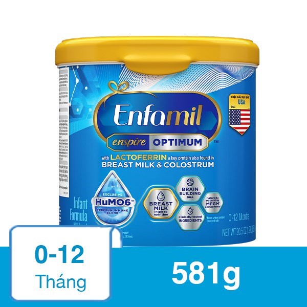 Sữa Bột Enfamil Enspire Infant Formula 581G (0 - 12 Tháng)