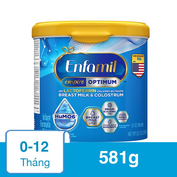 Sữa bột Enfamil Enspire Infant Formula 581g (0 – 12 tháng)