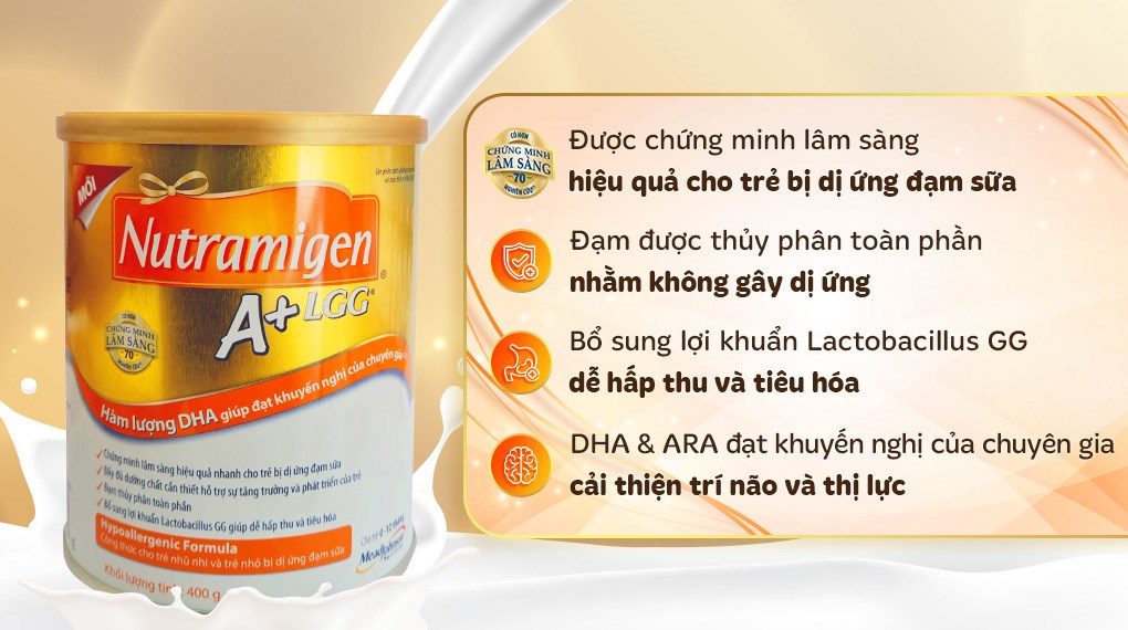 Sữa bột Enfa Nutramigen A+ LGG 400g (0 - 12 tháng) dành cho trẻ dị ứng đạm sữa bò