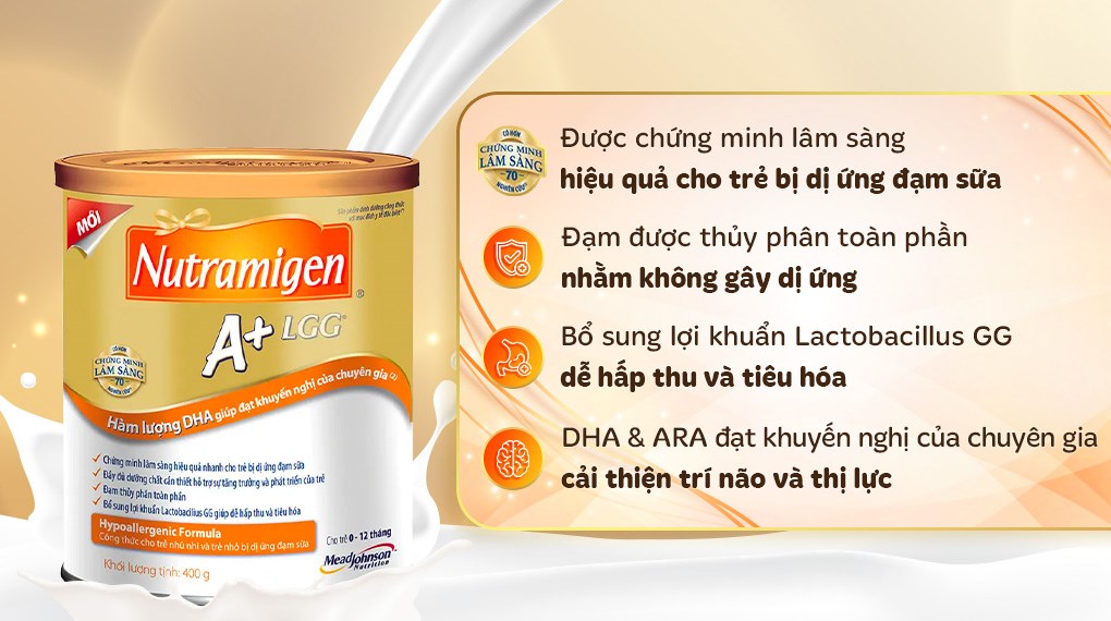 Sữa Nutramigen A+ LGG có phù hợp với nhu cầu dinh dưỡng của trẻ dị ứng đạm sữa bò không?
