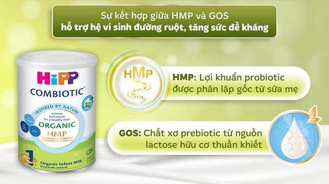 Tăng sức đề kháng - Sữa bột HiPP Organic Combiotic số 1 350g (0 - 6 tháng) Tăng sức đề kháng - Sữa bột HiPP Organic Combiotic số 1 350g (0 - 6 tháng)