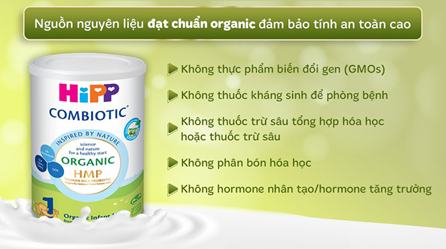 Nguồn nguyên liệu - Sữa bột HiPP Organic Combiotic số 1 350g (0 - 6 tháng) Nguồn nguyên liệu - Sữa bột HiPP Organic Combiotic số 1 350g (0 - 6 tháng)