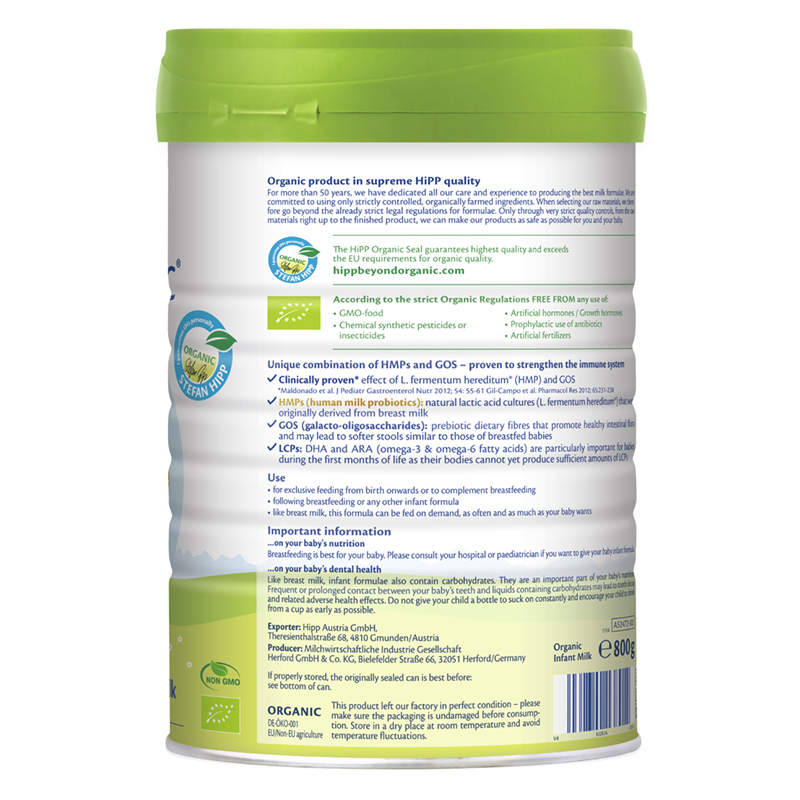 Sữa bột HiPP Organic Combiotic số 1 350g (0 - 6 tháng) 5