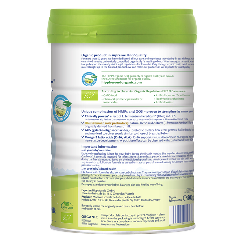 Sữa bột HiPP Organic Combiotic số 2 350g (6 - 12 tháng) 5