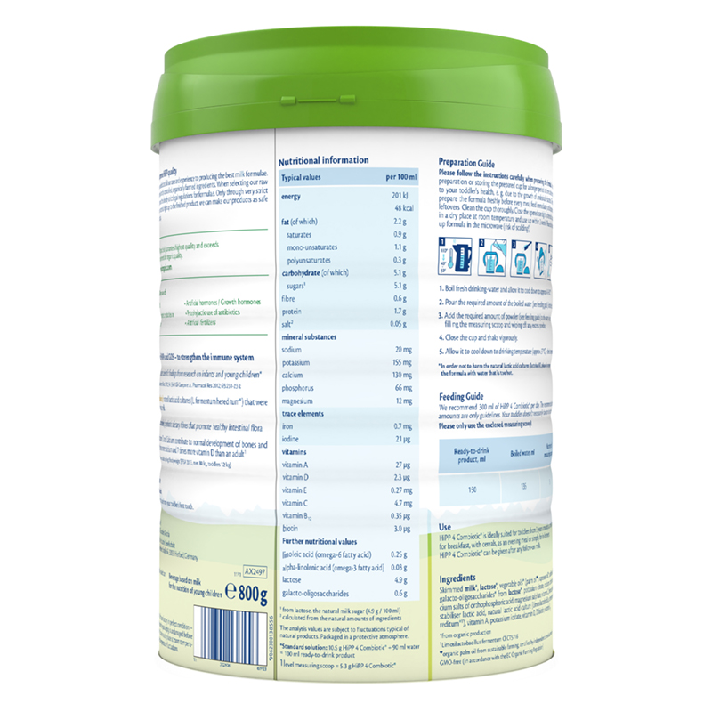 Sữa bột HiPP Organic Combiotic số 4 800g (từ 3 tuổi) 4