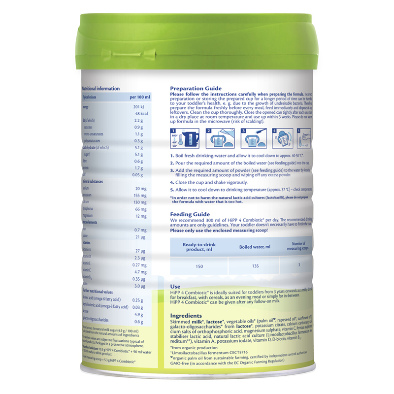 Sữa bột HiPP Organic Combiotic số 4 800g (từ 3 tuổi) 5