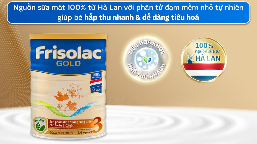 Sữa bột Friso Gold số 3 hương vani 1.4 kg (1 - 2 tuổi)