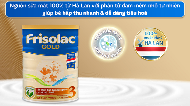 Nguồn sữa mát - Sữa bột Friso Gold số 3 hương vani 1.4 kg (1 - 2 tuổi)