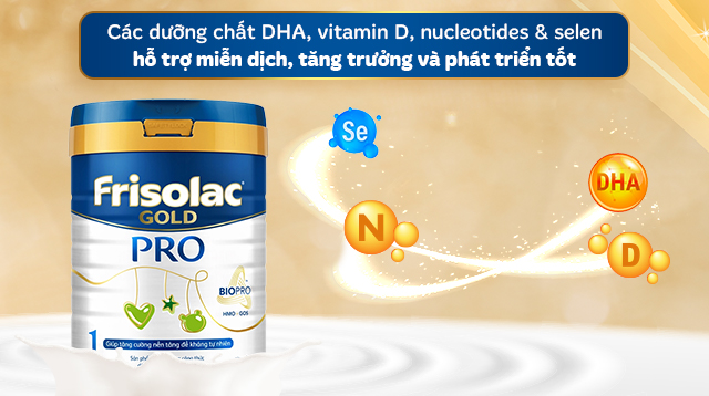 Hỗ trợ miễn dịch - Sữa bột Friso Gold Pro số 1 800g (0 - 6 tháng)