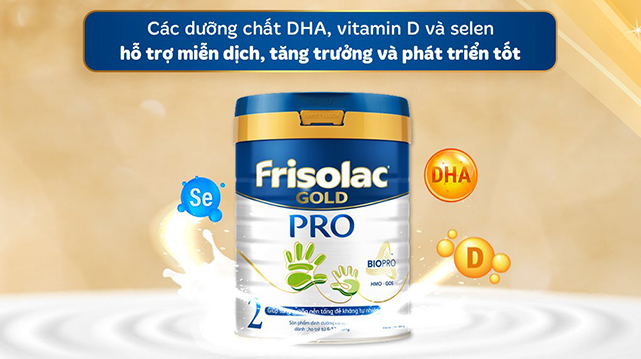 Hỗ trợ hệ miễn dịch - Sữa bột Friso Gold pro số 2 800g (6 - 12 tháng)