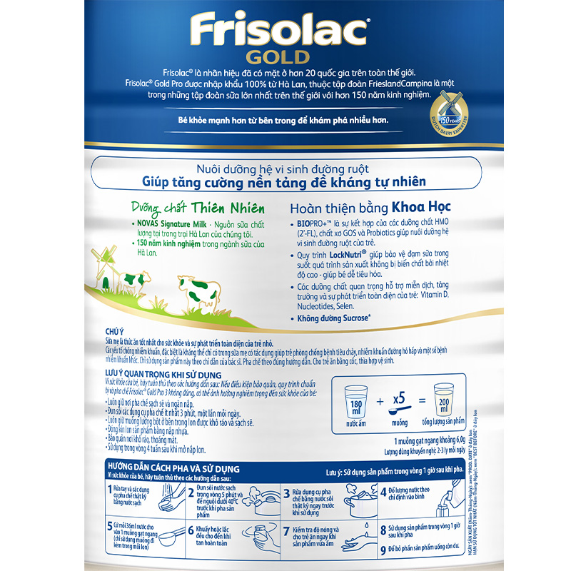 Sữa bột Frisolac Gold Pro số 3 800g (1 - 3 tuổi) 4