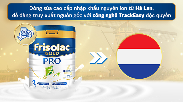 Sữa bột Friso Gold pro số 3 800g (1 - 3 tuổi) - Sản xuất tại Hà Lan