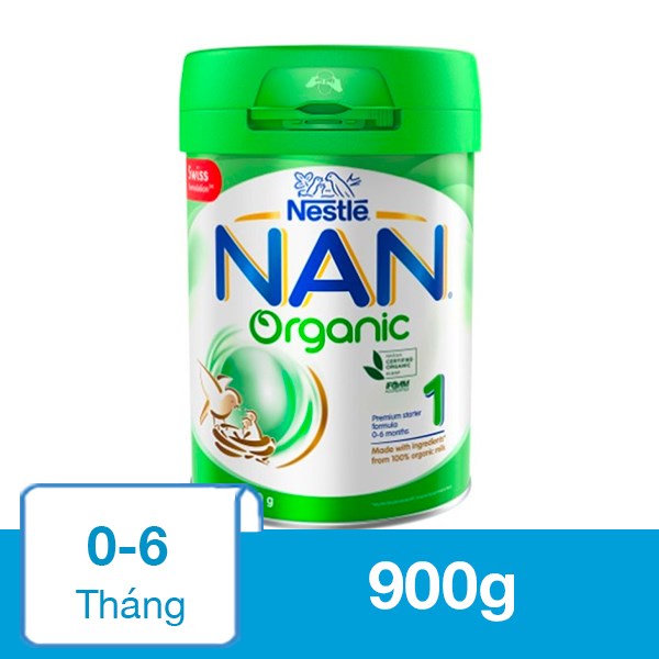 Sữa bột NAN Organic số 1 900g (0 – 6 tháng)