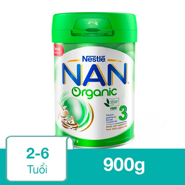 Sữa bột NAN Organic số 3 900g (2 – 6 tuổi)