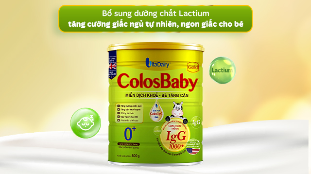 Sữa bột ColosBaby Gold 0+ (sữa non) hương vani 800g (0 - 12 tháng) - Ngủ ngon