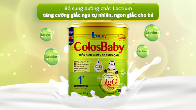 Sữa bột ColosBaby Gold 1+ hương vani 800g (1 - 2 tuổi) - Ngủ ngon
