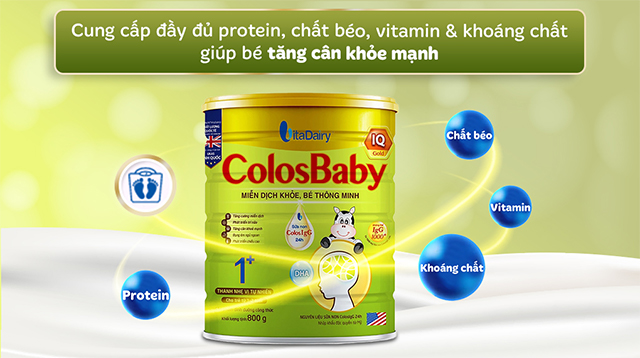 Dòng sữa cung cấp đầy đủ dưỡng chất giúp bé tăng cân khỏe mạnh