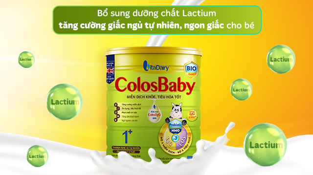 Sữa bột ColosBaby Bio Gold 1+ (sữa non) hương vani 800g - Ngủ ngon