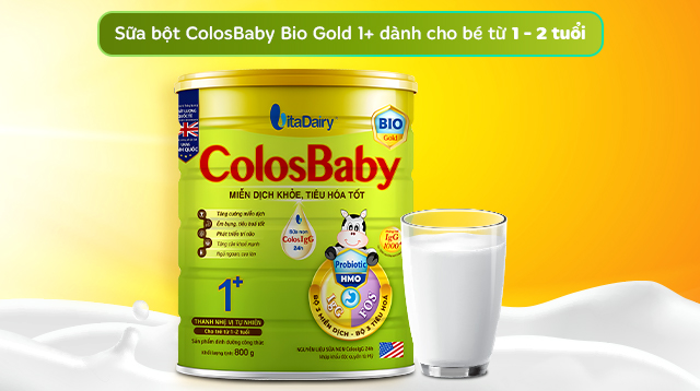 Sữa bột ColosBaby Bio Gold 1+ (sữa non) hương vani 800g - Độ tuổi