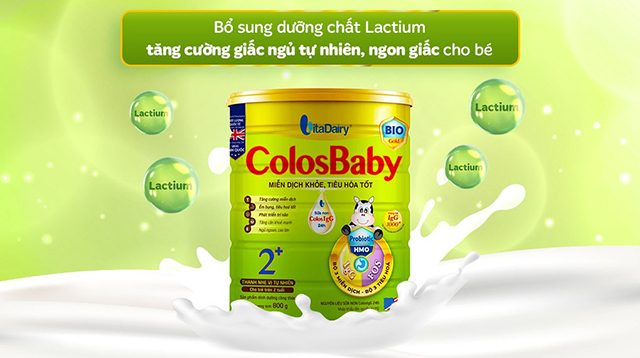 Ngủ ngon - Sữa bột ColosBaby Bio Gold 2+ (sữa non) hương vani 800g (từ 2 tuổi)
