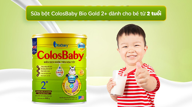 Độ tuổi - Sữa bột ColosBaby Bio Gold 2+ (sữa non) hương vani 800g (từ 2 tuổi)