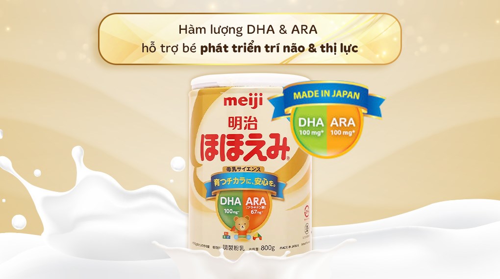 Sữa bột nội địa Nhật Meiji Hohoemi Milk