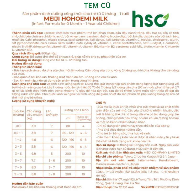 Sữa bột nội địa Nhật Meiji Hohoemi Milk hồng 800g (0 - 12 tháng) 26